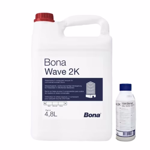 Лак для паркета Bona Wave 2K полиуретановый на водной основе матовый 5 л