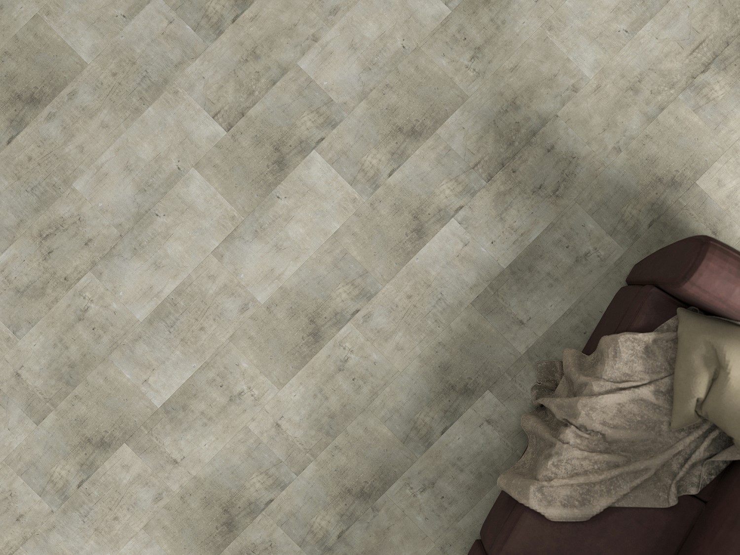 Кварцвиниловая плитка FineFloor клеевая Stone Джакарта FF-1441 659×329×2,5 фото в интерьере