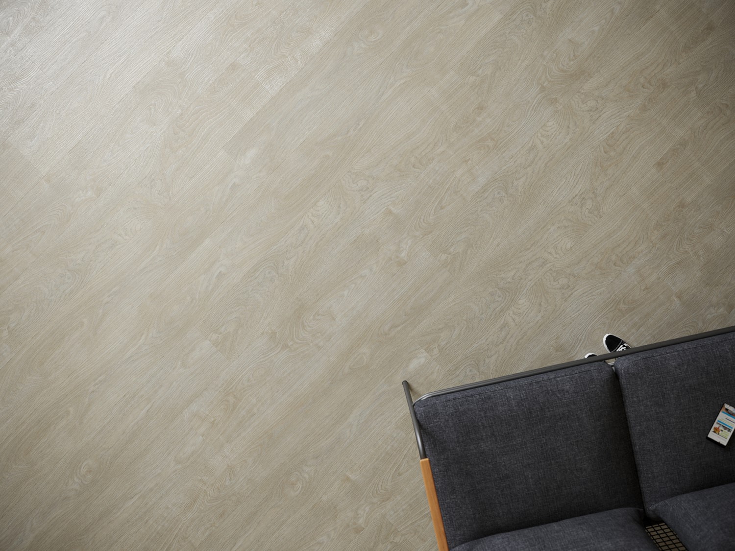 Кварцвиниловая плитка FineFloor клеевая Rich Дуб Малага FF-2079 1320×196×2,5 фото в интерьере