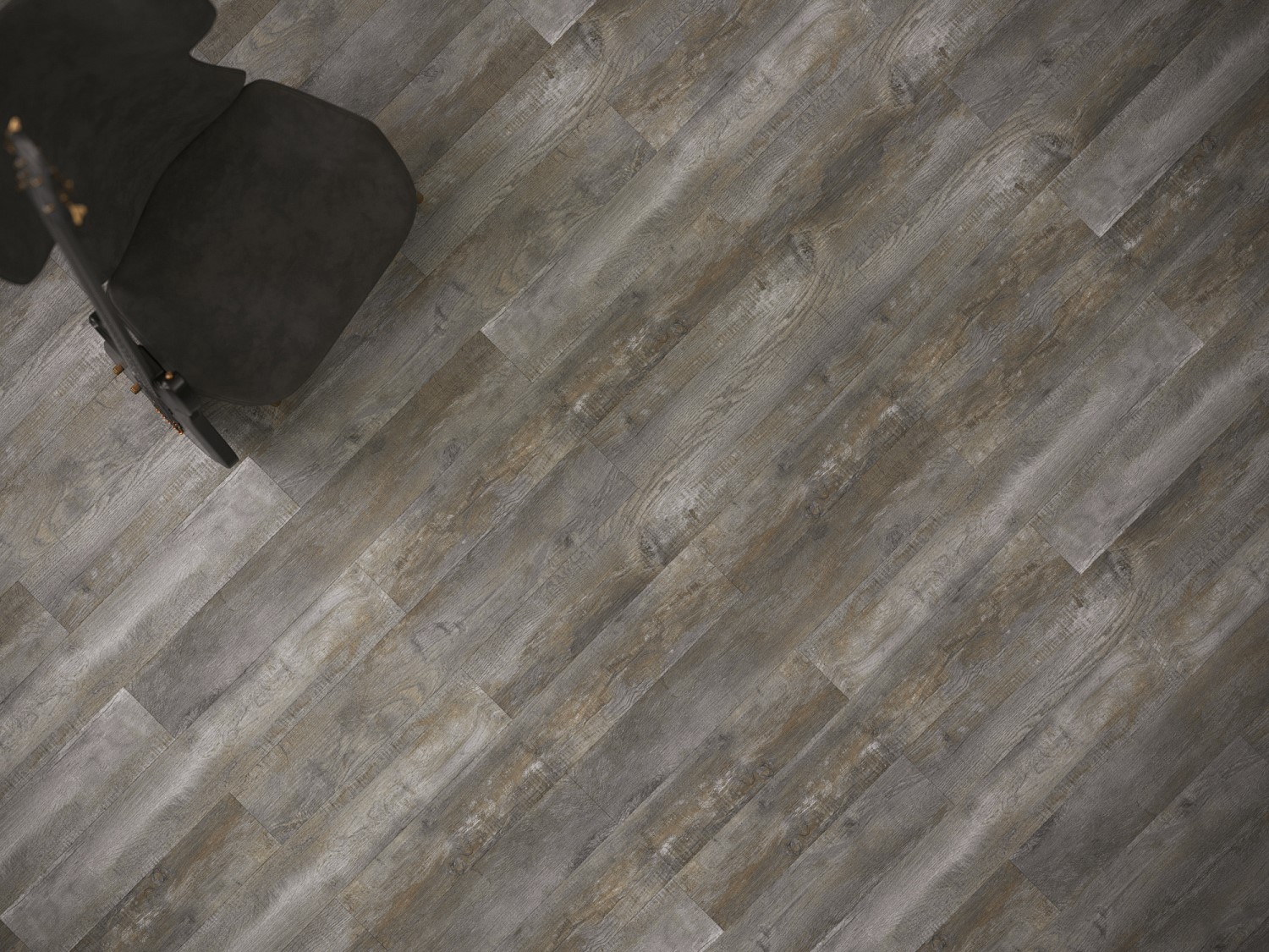 Кварцвиниловая плитка FineFloor клеевая Wood Дуб Этна FF-1418 1320×196×2,5 фото в интерьере