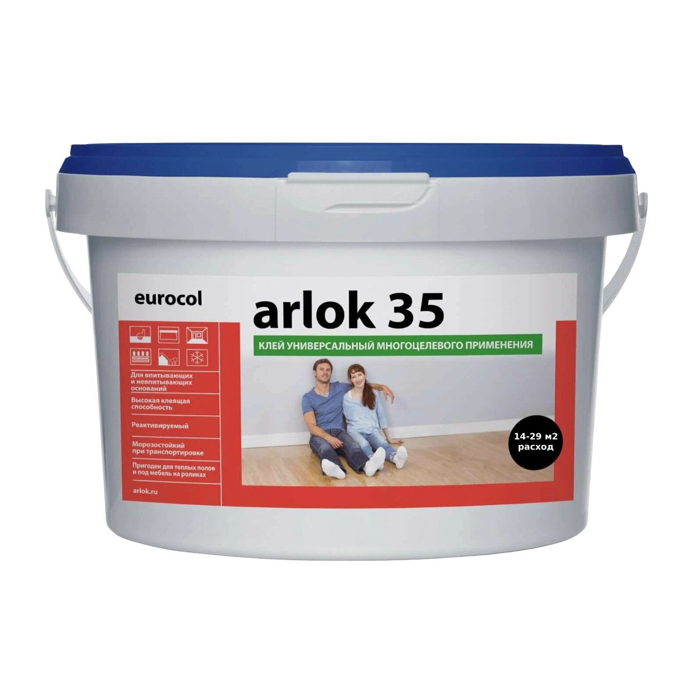 Клей для винилового пола Arlok 35 водно-дисперсионный 6,5 кг