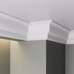 Потолочный плинтус ЛДФ под покраску Ultrawood CR 0025 2440×25,4×40