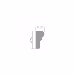Молдинг ЛДФ под покраску Ultrawood U 020 i 2000×20×10