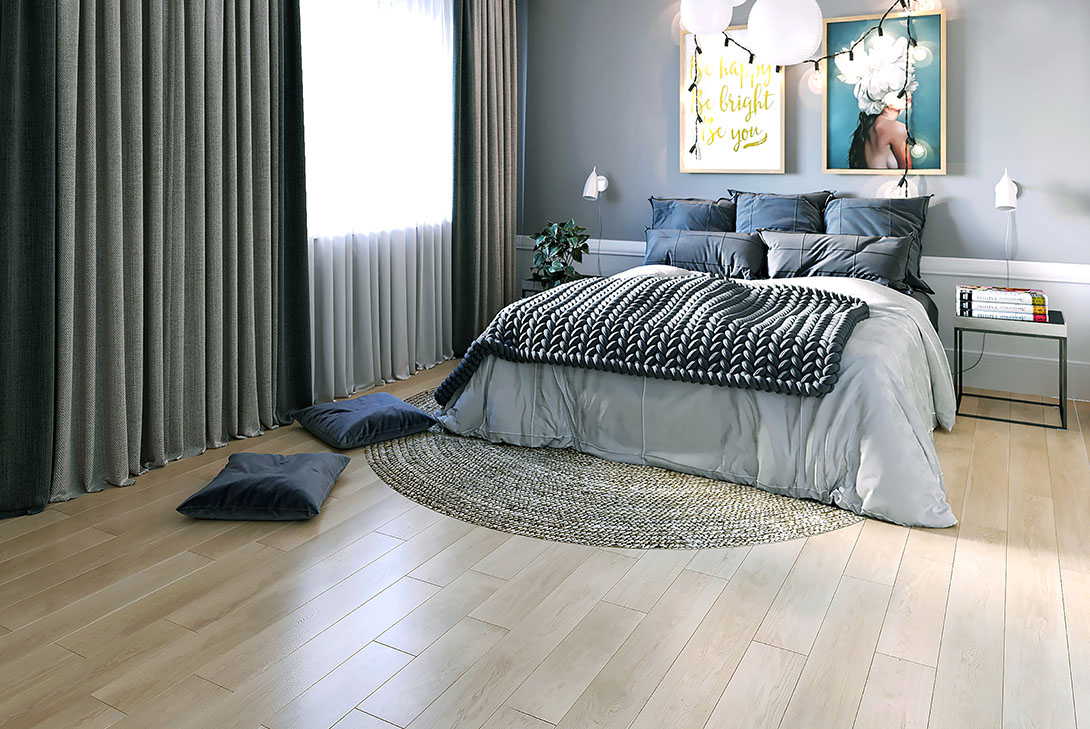 Инженерная доска Gran Parte Дуб Альпина Alpina 001 элит 500-1500×155×15 фото в интерьере