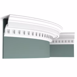 Потолочный плинтус под покраску гибкий Orac Decor Luxxus C211F 2000×112×116