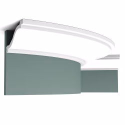Потолочный плинтус под покраску гибкий Orac Decor Luxxus C331F 2000×135×64