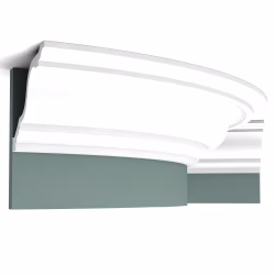 Потолочный плинтус под покраску гибкий Orac Decor Luxxus C334F 2000×196×150