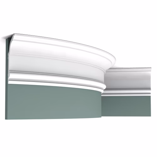 Потолочный плинтус под покраску гибкий Orac Decor Luxxus C339F 2000×64×141