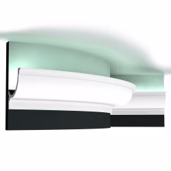 Потолочный плинтус под покраску гибкий Orac Decor Select C902F с подсветкой 2000×103×103