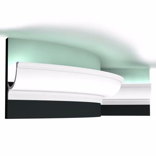 Потолочный плинтус под покраску гибкий Orac Decor Select C902F с подсветкой 2000×103×103
