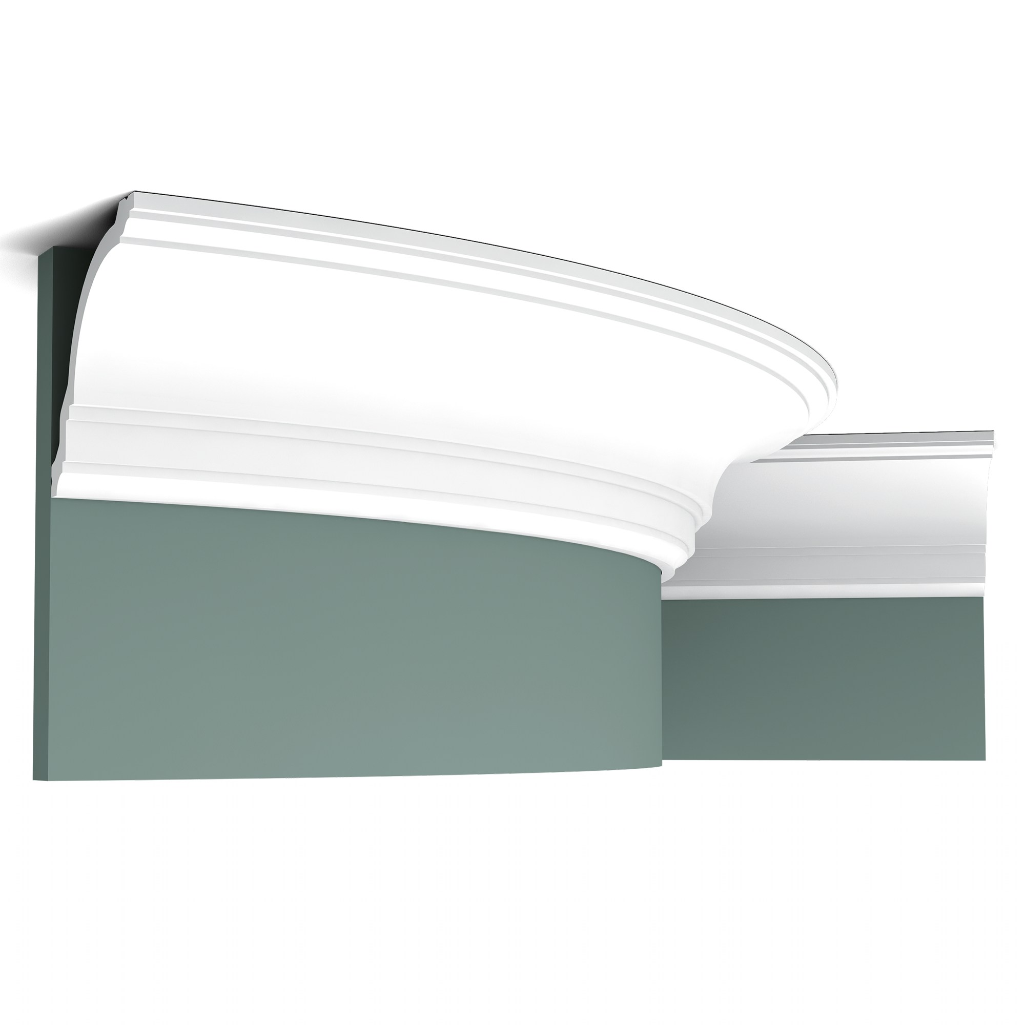 Потолочный плинтус под покраску гибкий Orac Decor Orac Axxent CX106F 2000×117×118