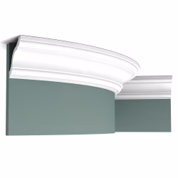 Потолочный плинтус под покраску гибкий Orac Decor Select CX123F 2000×80×80