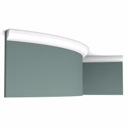 Потолочный плинтус под покраску гибкий Orac Decor Axxent CX132F 2000×20×20