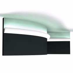 Потолочный плинтус под покраску гибкий Orac Decor Select CX188F с подсветкой 2000×30×34