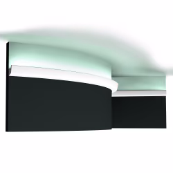 Потолочный плинтус под покраску гибкий Orac Decor Select CX189F с подсветкой 2000×27×27