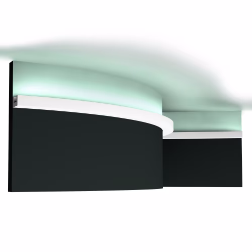 Потолочный плинтус под покраску гибкий Orac Decor Select CX190F с подсветкой 2000×30×20