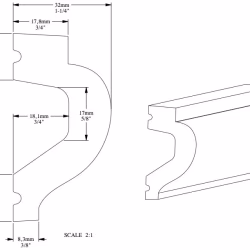 Гибкий молдинг под покраску Orac Decor Luxxus P3020F 2000×61×32