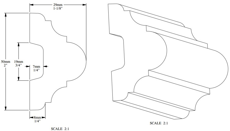 Гибкий молдинг под покраску Orac Decor Orac Luxxus P4020F 2000×50×29
