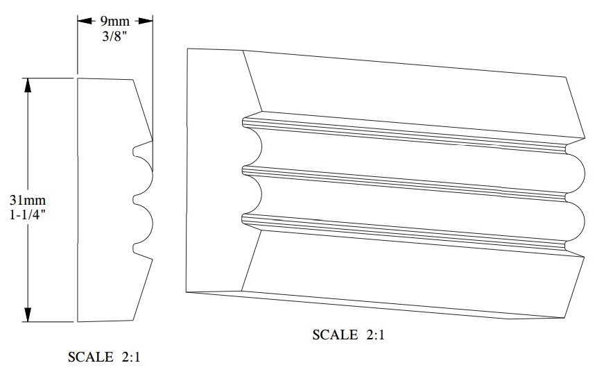 Гибкий молдинг под покраску Orac Decor Orac Luxxus P5021F 2000×31×9
