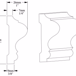 Гибкий молдинг под покраску Orac Decor Select P8020F 2000×60×26