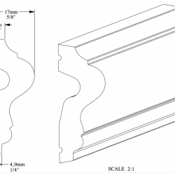 Гибкий молдинг под покраску Orac Decor Select P8030F 2000×41×17