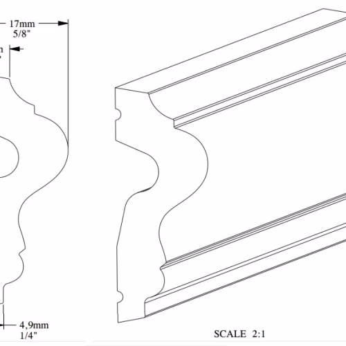 Гибкий молдинг под покраску Orac Decor Select P8030F 2000×41×17