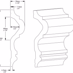 Гибкий молдинг под покраску Orac Decor Luxxus P8050F 2000×120×30