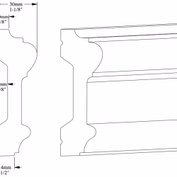 Гибкий молдинг под покраску Orac Decor Luxxus P9010F 2000×91×30