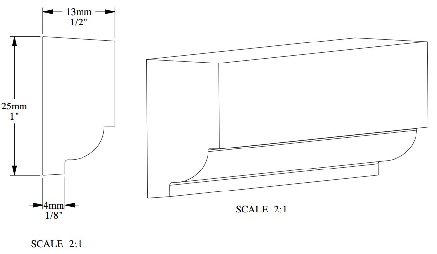 Гибкий молдинг под покраску Orac Decor Orac Luxxus P9050F 2000×25×13