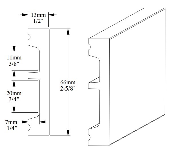Плинтус под покраску гибкий Orac Decor Select SX157F 2000×66×13