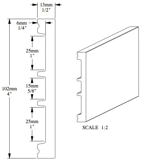 Плинтус под покраску гибкий Orac Decor Select SX163F 2000×102×13