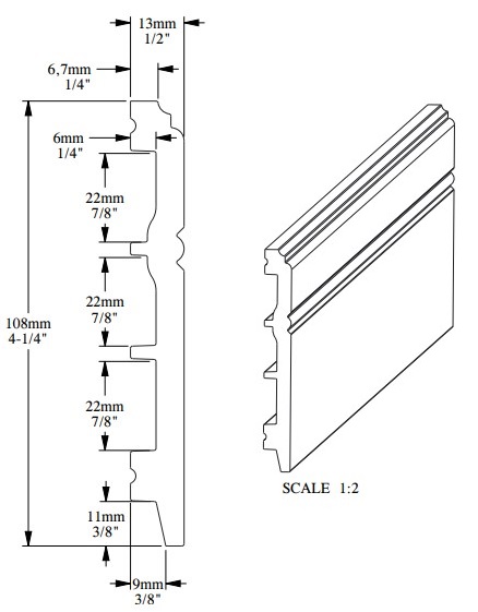 Плинтус под покраску гибкий Orac Decor Select SX105F 2000×108×13