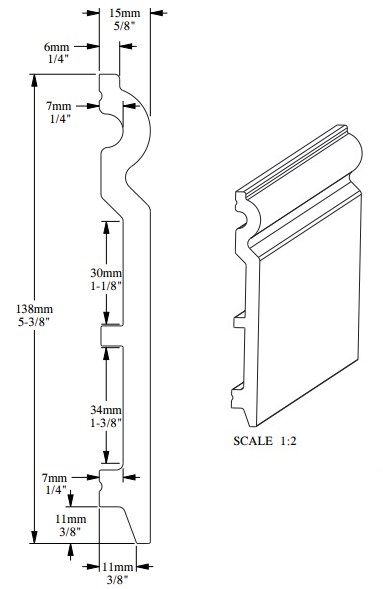 Плинтус под покраску гибкий Orac Decor Orac Axxent SX138F 2000×138×15