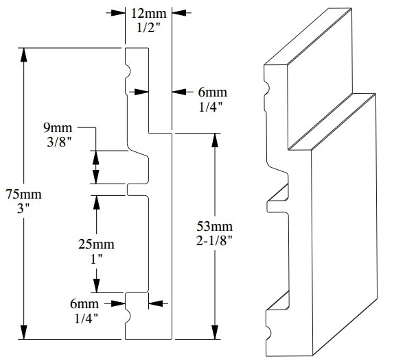 Плинтус под покраску гибкий Orac Decor Select SX187F 2000×75×12