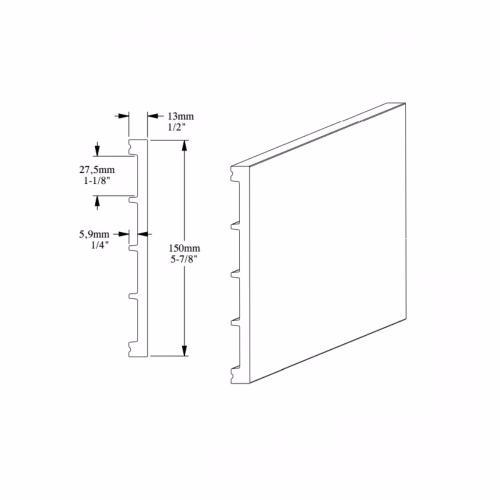 Плинтус под покраску Orac Decor Fundamentals SX168 2000×151×14