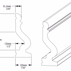 Гибкий молдинг под покраску Orac Decor Select DX174F 2000×60×22