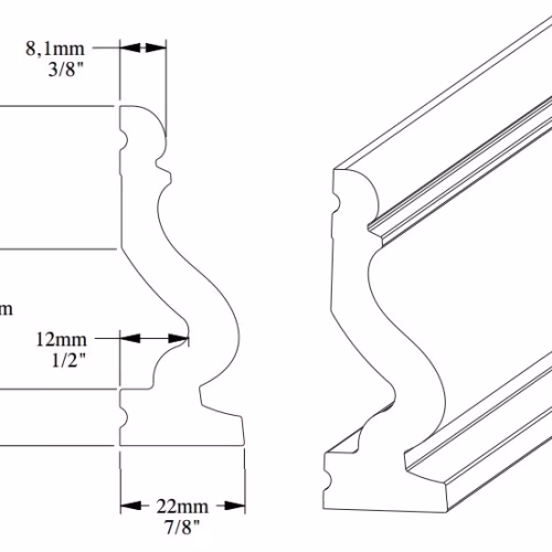 Гибкий молдинг под покраску Orac Decor Select DX174F 2000×60×22