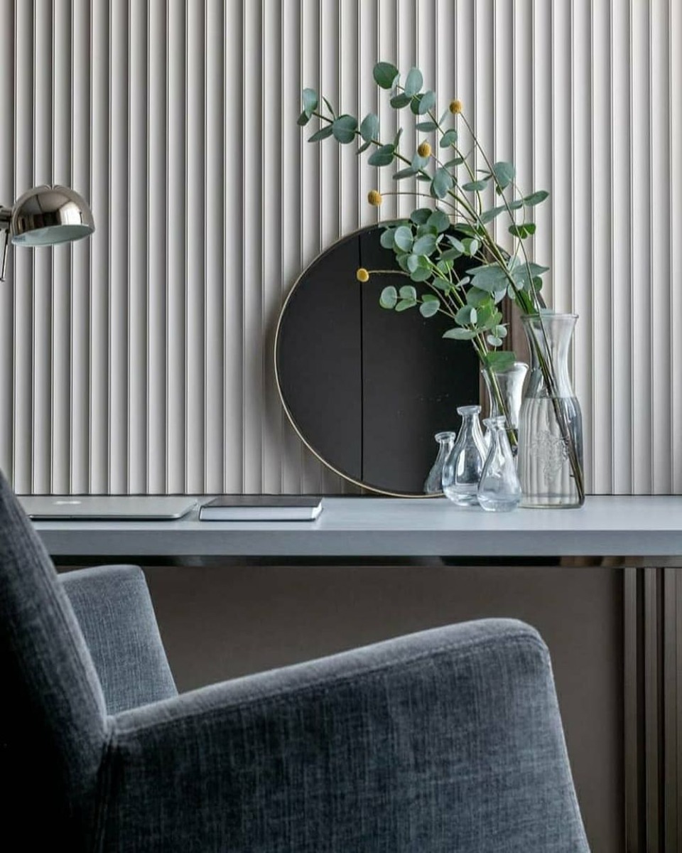 Стеновая панель под покраску Orac Decor Modern Valley W109 2000×250×13 фото в интерьере