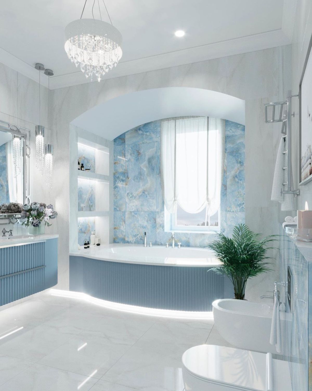 Стеновая панель под покраску Orac Decor Modern Valley W109 2000×250×13 фото в интерьере