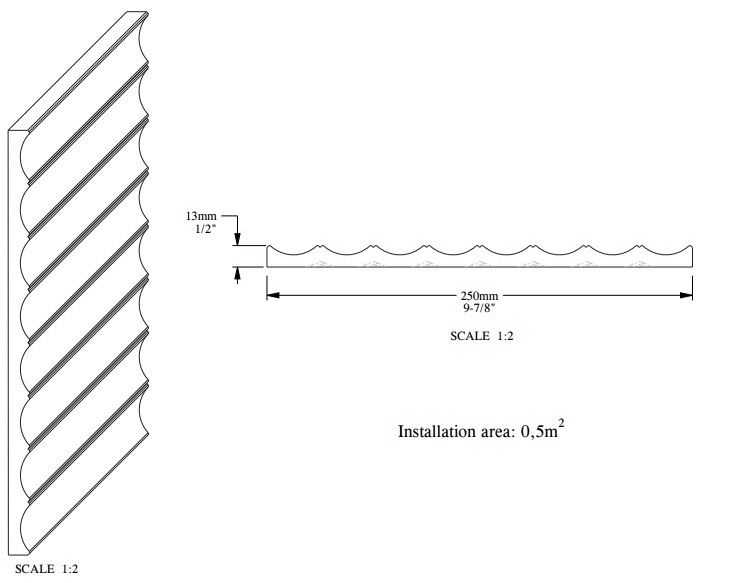Стеновая панель под покраску Orac Decor Modern Valley W109 2000×250×13
