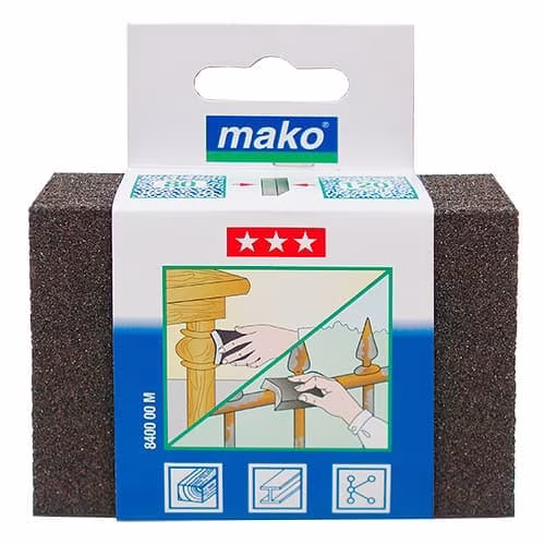 Губка шлифовальная двухсторонняя Mako 100х70×25 мм