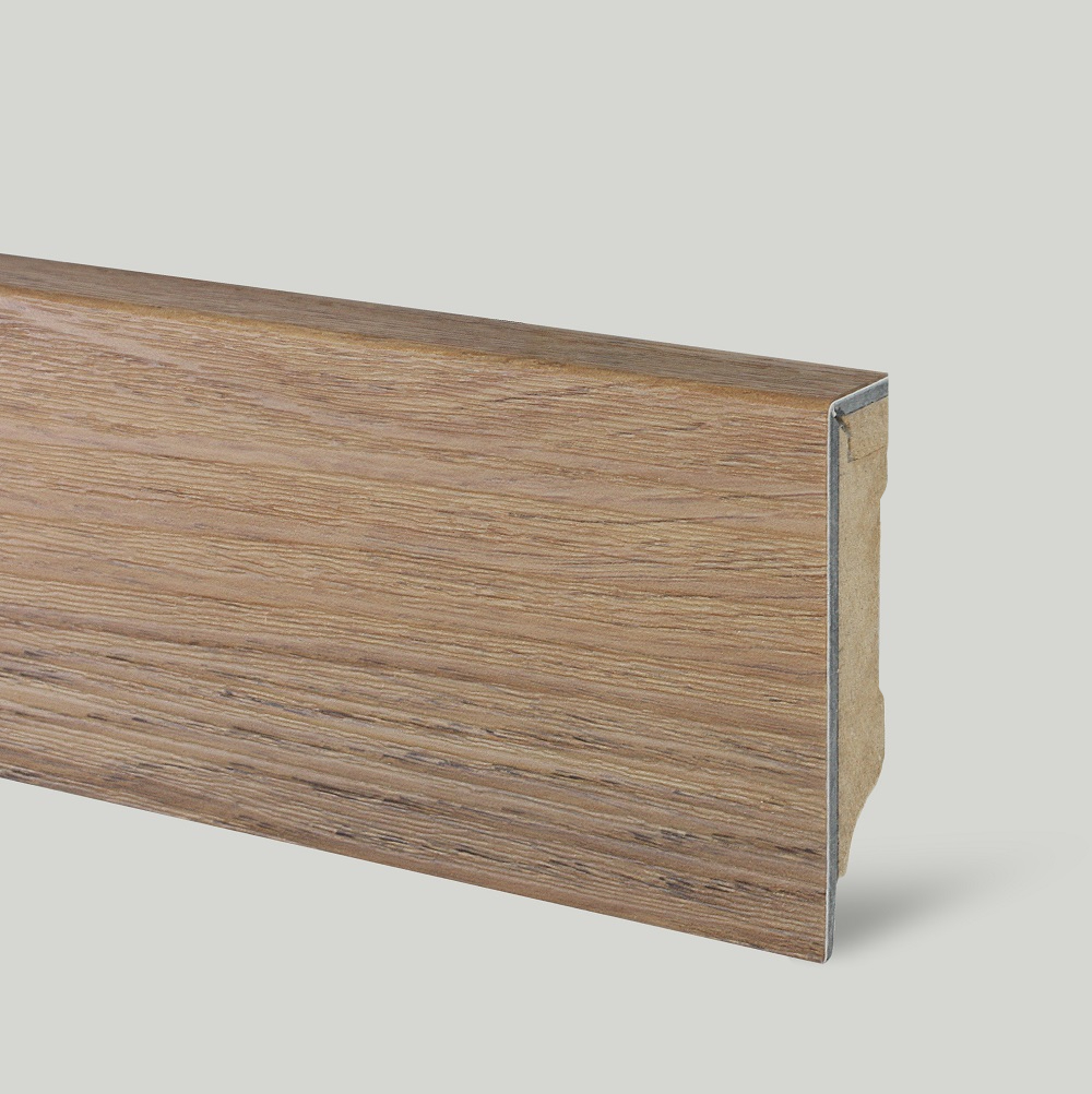 Плинтус МДФ виниловый FineFloor Wood Дуб Динан FF-1512/1412 2400×60×12,5