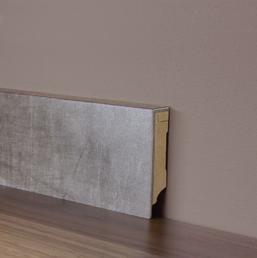 Плинтус МДФ виниловый FineFloor Stone Джакарта FF-1541/1441 2400×60×12,5 фото в интерьере