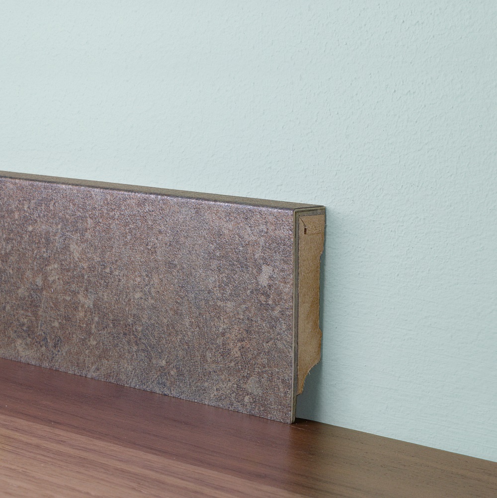 Плинтус МДФ виниловый FineFloor Stone Шато Де Фуа FF-1558/1458 2400×60×12,5 фото в интерьере