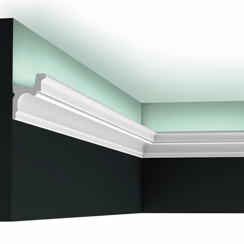 Потолочный плинтус под покраску Orac Decor New Classic C323 с подсветкой 2000×55×42