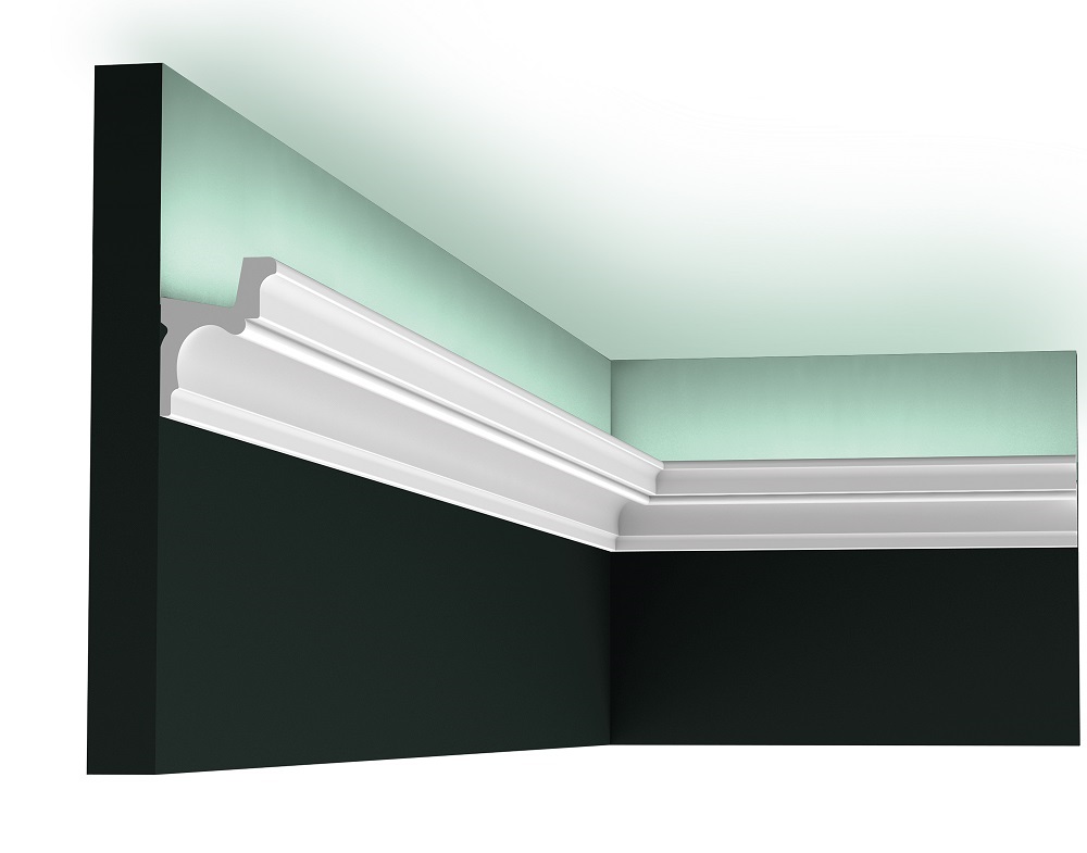 Потолочный плинтус под покраску Orac Decor New Classic C323 с подсветкой 2000×55×42