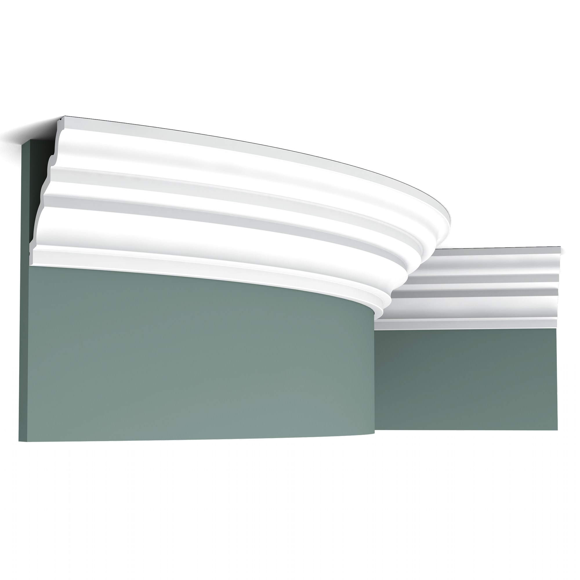 Потолочный плинтус под покраску гибкий Orac Decor New Classic C326F 2000×105×90