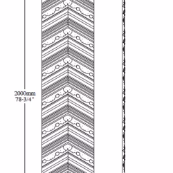 Стеновая панель под покраску Orac Decor New Classic Chevron W130 2000×400×20
