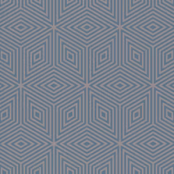 Обои Paint & Paper Library Botany Marquetry Tile Blue Blood 0360MABLUEB