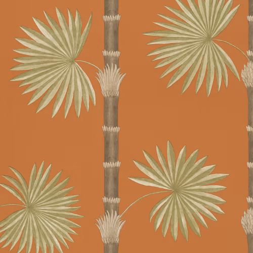 Обои Paint & Paper Library Botany Hardy Palm Burnt Orange 0360HABURNT
